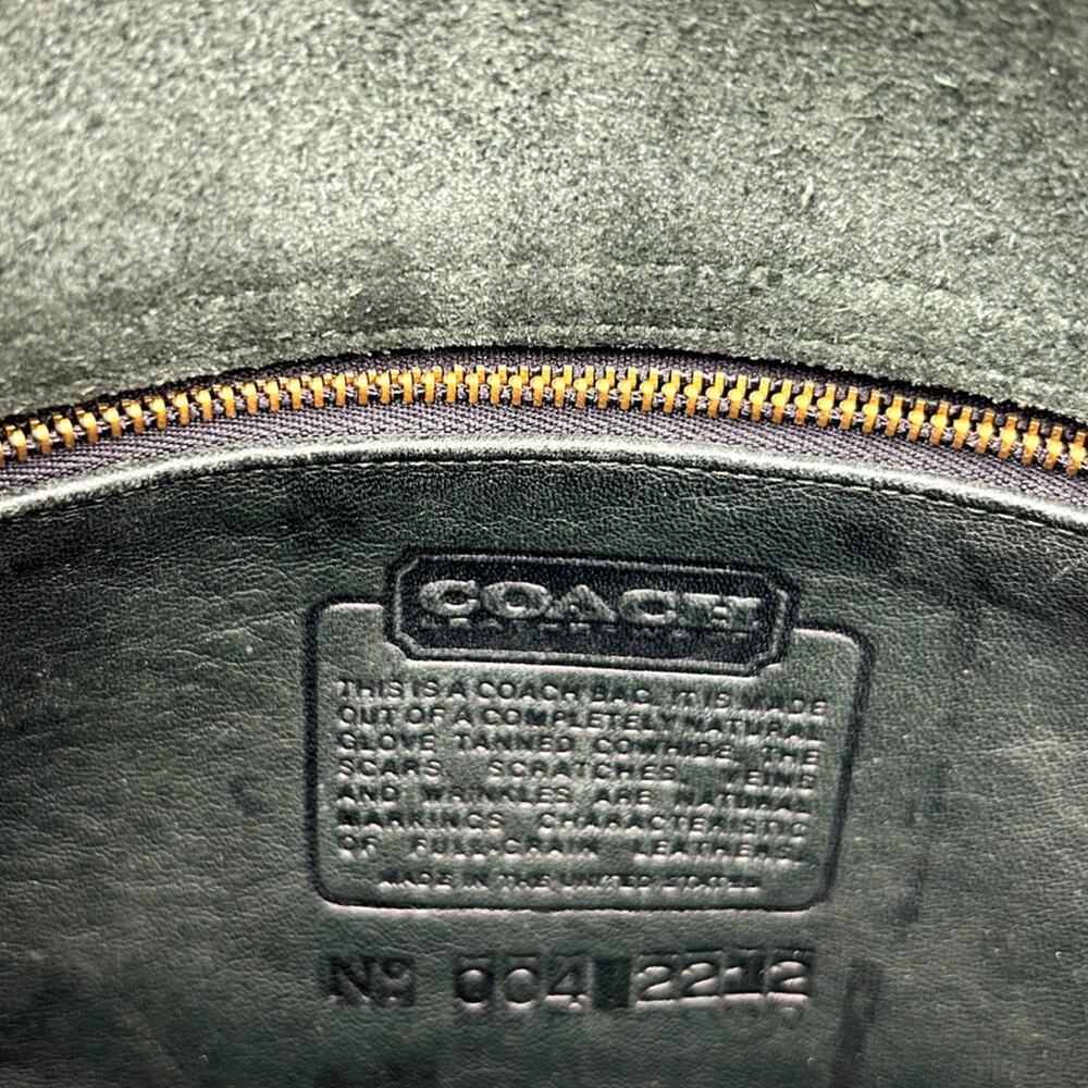 VTG Rare Green Coach Devon Turnlock Bag 9908 NYC USA Leather Crossbody with COA - Picture 5 of 6